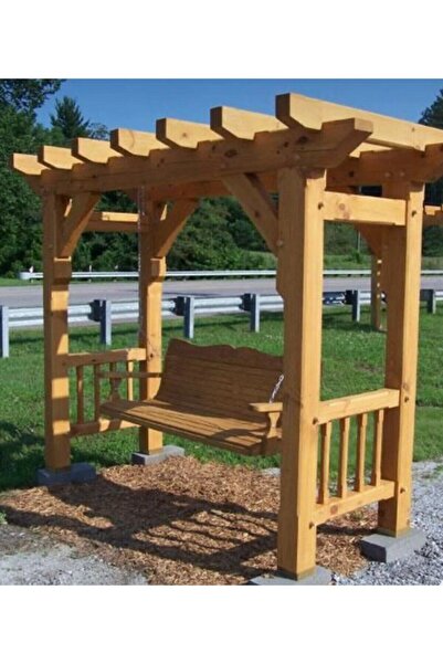BUĞLEM Sibirya Çamı (100x50 Oturum) Buggy Ahşap Pergole Salıncak