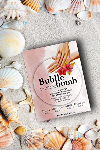 BUBBLEBOMB El Bakım Maskesi El Ve Tırnaklar Için Yoğun Keratin Nemlendirici Bakım Eldiveni Seti