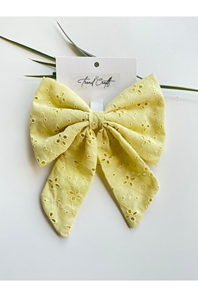 Trend Toka مشبك القوس الأوتوماتيكي بحزام كبير باللون الأصفر