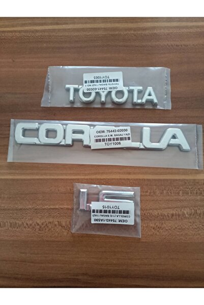 Passenger Car Oto Yedek Parça Toyota Corolla 1.6 Bagaj Yazısı AE101 Efsane Kasa