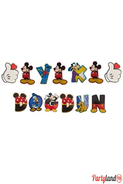 PartylandTR Mickey Mouse Temalı İyi ki Doğdun 3D Banner