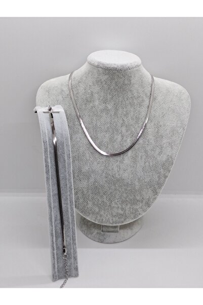 stainles steel İTALYAN ZİNCİR ÇELİK KOLYE BİLEKLİK SETİ