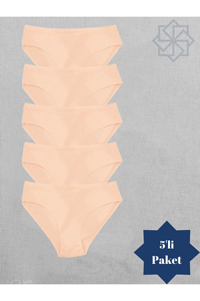 Adeniz Bikini pentru femei din bumbac Lycra - Chiloți slip Pachet 5 piese