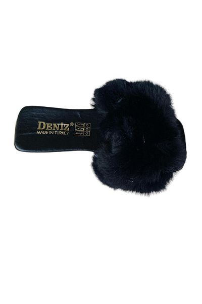 DENİZ شبشب نسائي مريح فروي