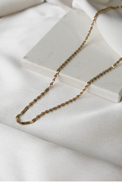 Karflake سنغافورة الصلب سلسلة أنيقة تصميم الأساسية قلادة المرأة الصلب