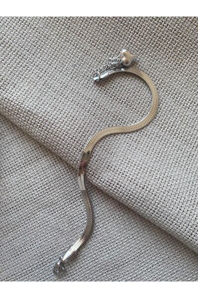 stainles steel STAİNLESS STELL İTALYAN EZME ÇELİK ZİNCİR BİLEKLİK, 316L KARARMAZ ÇELİK BİLEKLİK 17+5 cm Uzunluk