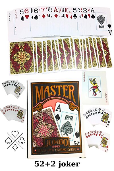 Esmay Plastik İskambil Oyun Kağıdı 1.Sınıf Kalite Kem Oyun Kağıdı Bir Deste 5...