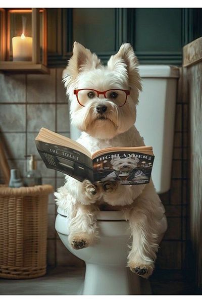 Tunax FUNNY DOG ​​WC VC ΤΟΥΑΛΕΤΑ ΜΠΑΝΙΟΧΑΜΟΥΡΙ ΖΩΓΡΑΦΙΚΗ ΚΑΜΒΑΣ ΔΩΡΟ ΔΙΑΚΟΣΜΗΣΗ ΣΟΥΒΗΝΙΡ ΕΠΙΛΕΞΤΕ ΜΕΓΕΘΟΣ :)
