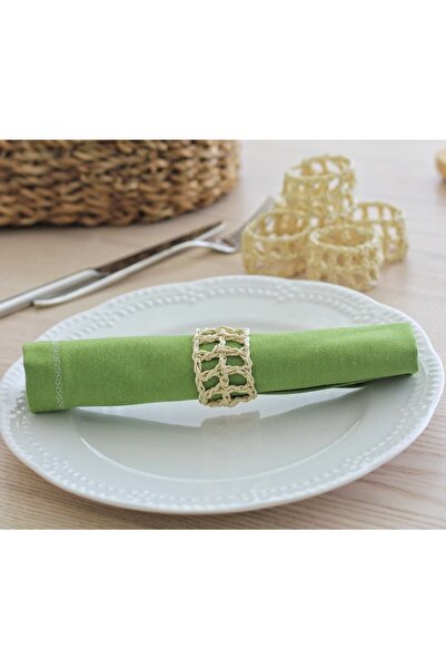 BARİA HOME 6-Piece Napkin Ring, Cream
