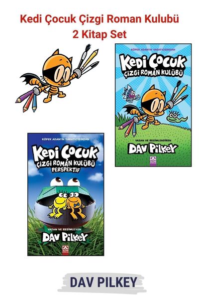 Altın Kitaplar Kedi Çocuk Çizgi Roman Kulübü, 2 Kitap Set, +9 Yaş Kitap - Dav...