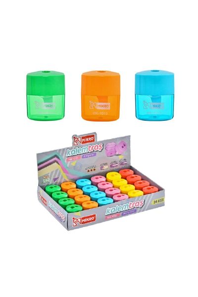 Mikro Double Cornered Plastic Boxed Pencil Sharpener Mk 1010 - 1 Piece