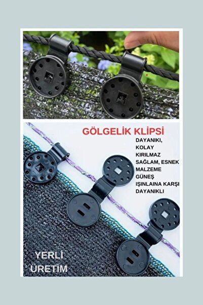 Gölgelik Klipsi, 250 ADET, File Klipsi, Çuval Klipsi, Gölgelik Tutturucu