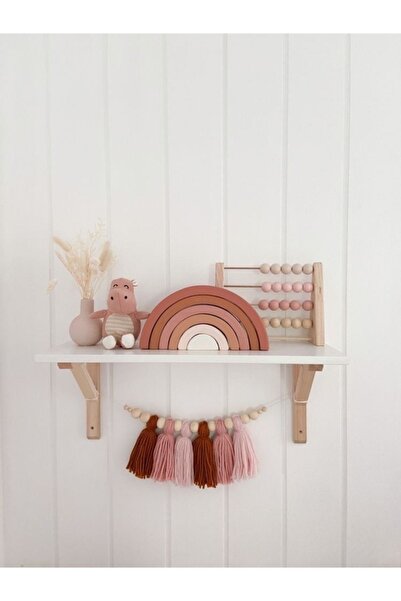 by belis design Bebek Çocuk Odası Montessori Duvar Beşik Perde Dekoratif Püsk...