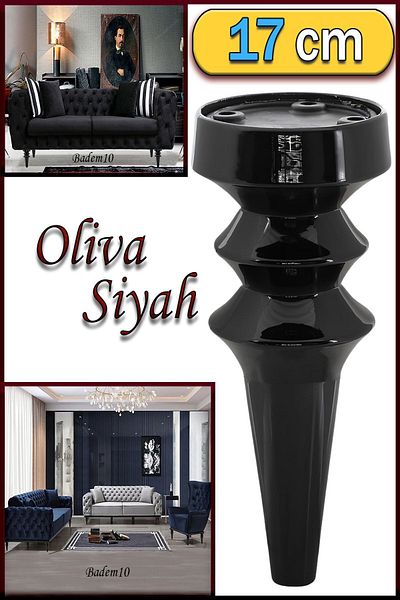 Badem10 Oliva Negru 17 Cm Mobilier Canapea Fotoliu Unitate Tv Consolă Upgrade Riser Picior Picioare
