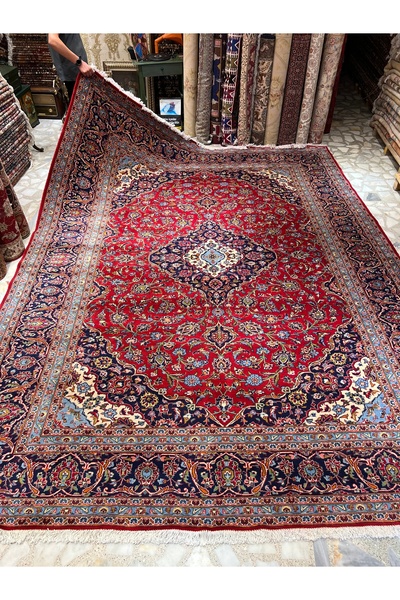 RD RAMAZAN DAĞ EL HALI SANATI El Dokuma İran Keşan Halısı  392x294