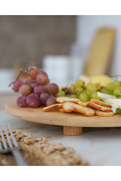 KaiHome Bambu Yuvarlak Peynir Tabağı / Sunumluk
