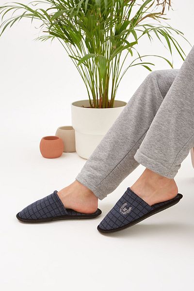 Moda Devrin Navy Blue M Home Παντόφλες Χειμερινές Παντόφλες Guest Slippers
