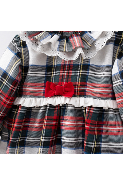 Cumino Eva Plaid Baby Girl Jumpsuit