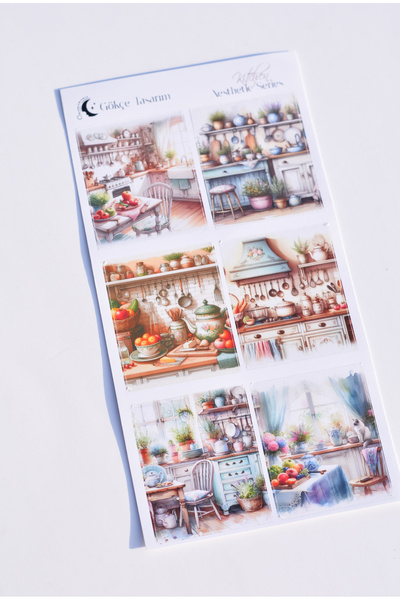 Scrapbook Aesthetic Series Kitchen Sticker Sayfası / Planner & Journal