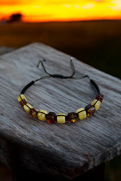 Budakoğulları Gümüş Sertifikalı Makrome Has Baltık Damla Kehribar Nazar Dikka...