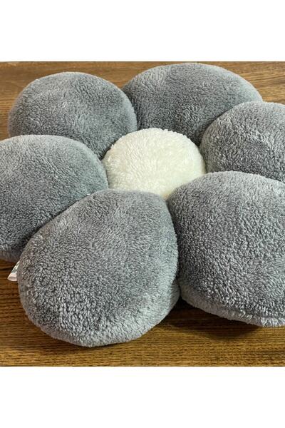 happyteks ديزي اللون الرمادي رمي وسادة وسادة قطيفة وسادة ديكور