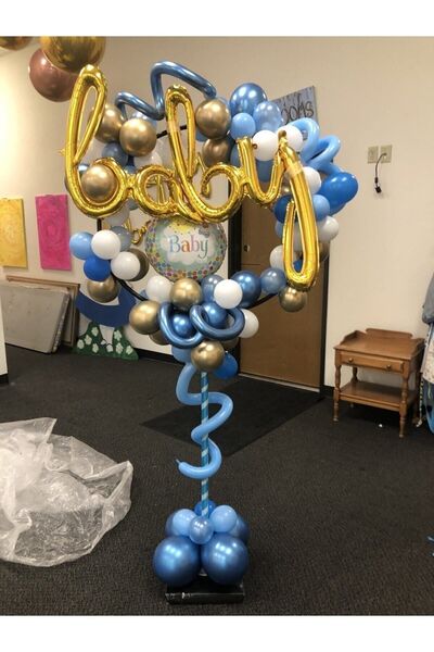 CNGZSHOP Daire Balon Standı 160 Cm Yuvarlak Ayaklı Stand Hulahop Balon Süslem...