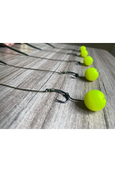 SAZAN RİG Küspe Aparatlı Yüzen Fosfor Yeşili Toplu Sazan Takımı 5’li Set (KÜSPE DAHİL)