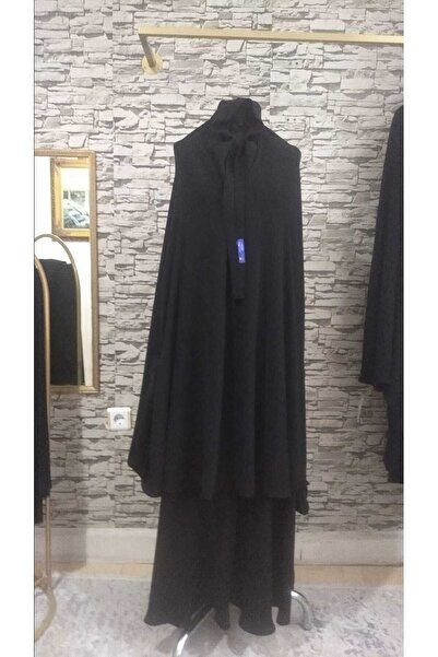 çeçen giyim İğneli (PEÇESİZ) Bütün Tek Parça Çarşaf-ı Şerif Lastikli Ön Kemer Pileli Sünnete Uygun