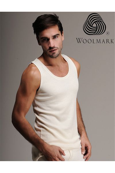Hasyün 103 Ανδρικά Interlock Wool Thermal εσώρουχα-κρέμα