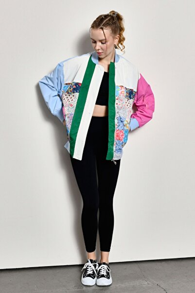 fehika Jachetă Bomber de damă cu imprimeu digital - căptușită