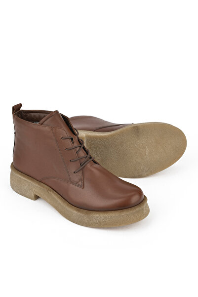 Ziya Γυναικείες μπότες από γνήσιο δέρμα - Tan 14319Z66195