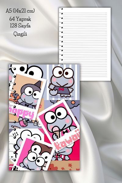 daily notebook دفتر ملاحظات مدرسي حلزوني مخطط 64 صفحة - مقاس A4 (21x29,7 سم)