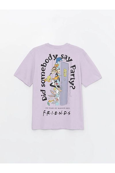 LC Waikiki Tricou oversize cu mânecă scurtă cu imprimeu Bugs Bunny XSIDE pentru femei