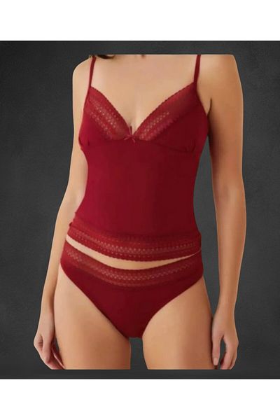 Alissa Set de rufe pentru femei - Tricou și chiloți din bumbac pieptănat Camisole C6LV0ER02