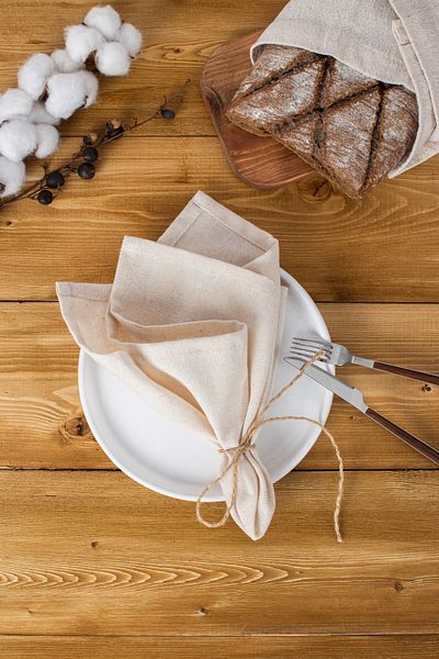 Wellstil Tissue |   8 Pack Organic Raw Linen Napkin 40 X 40 cm
