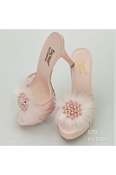 Espuar 538 Model Women's Slippers - Powder Color