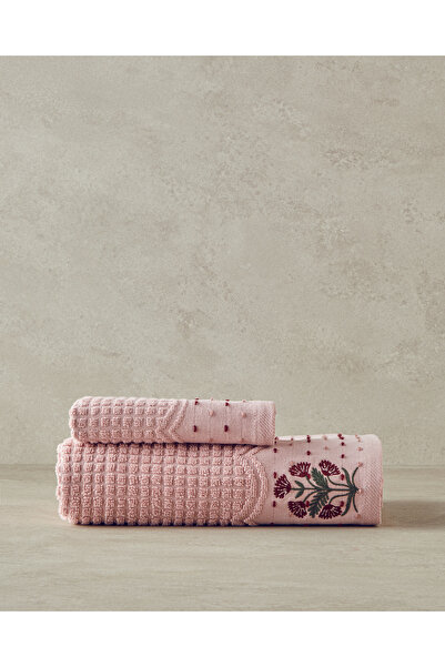 English Home Рожева ретро-рушник з бавовняним бордюром