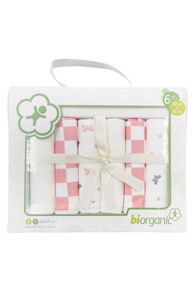 Biorganic 6'lı Penye Bebek Mendili 20x20 cm 57759