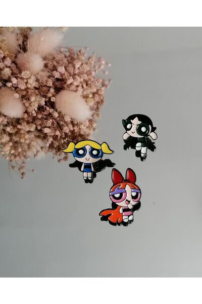 TAKIDAN Powerpuff Girls 3lü Kombin Rozet
