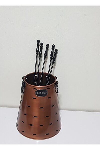 KOCHER New kocher şömine maşa kürek takımı seti antik bakır
