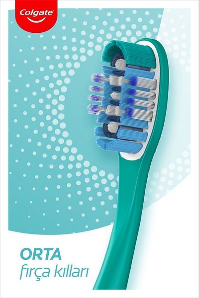 Colgate 360 Complete Oral Cleaning Versatile Protection Medium Toothbrush 1+1
