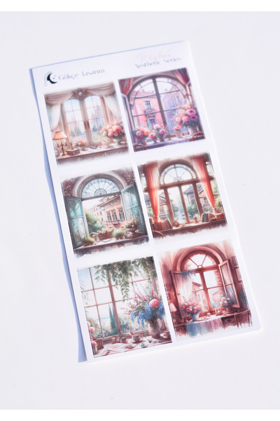 Scrapbook Aesthetic Series Window Sticker Sayfası / Planner & Journal