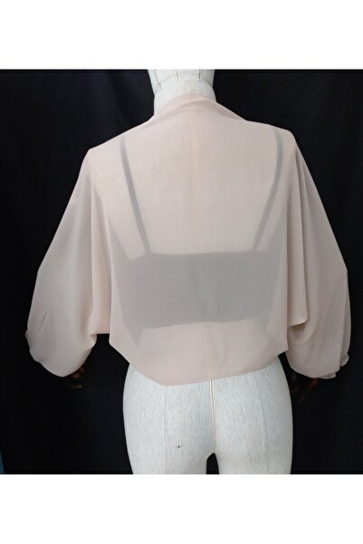 es moda shop Χρώμα δέρματος Moni σιφόν ύφασμα βολάν σάλι