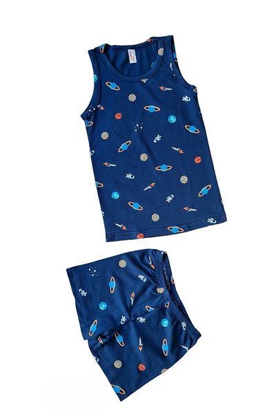 elmas kids Комплект боксерки с тъмносин космически шарки за момче