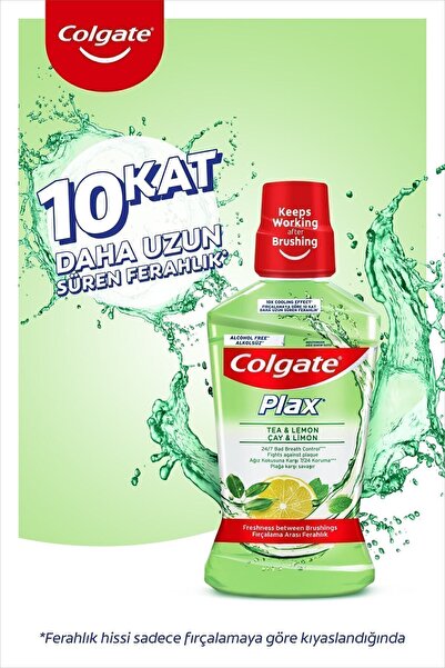 Colgate Plax Çay Ve Limon Plağa Karşı Ağız Bakım Suyu 500 ml X 2 Adet