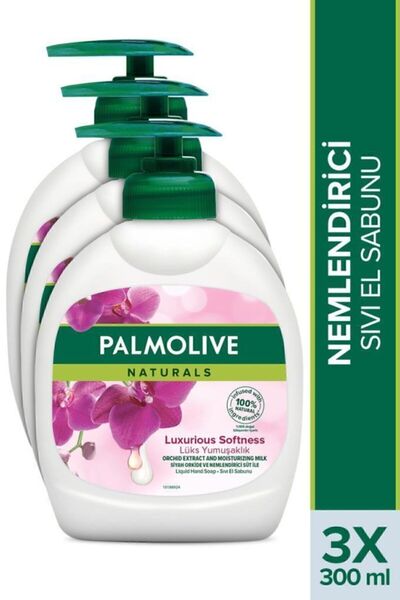 Palmolive Naturals Siyah Orkide İpeksi Yumuşaklık Nemlendirici Sıvı El Sabunu 3 x 300 ml