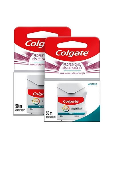 Colgate Total Professional Gingival Health Interface Dental Floss 50 m X2 Pcs
