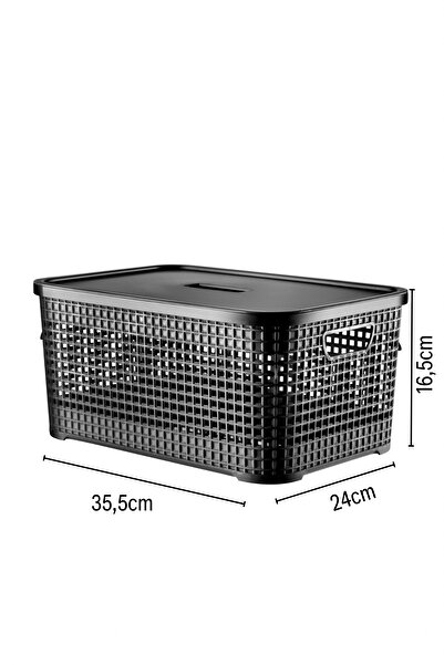 Nandy Home 12 Lt. Çok Amaçlı, Kapaklı Saklama Kutusu 3 Adet