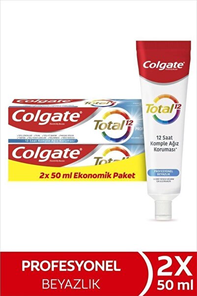Colgate Total Profesyonel Beyazlık Beyazlatıcı Diş Macunu 50 ml  x2 Adet