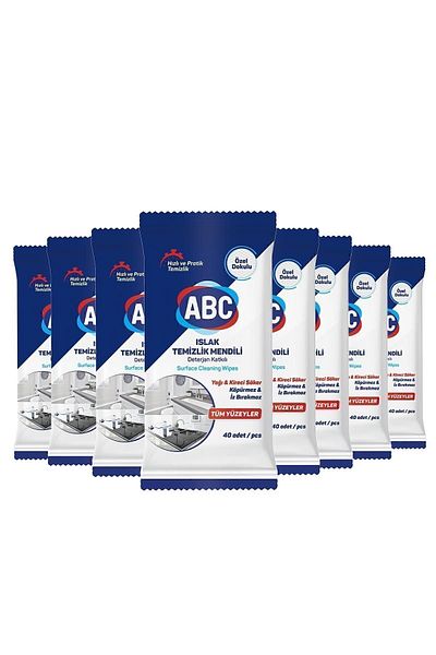 ABC Wet Cleaning Wipes 8 Pack 320 Sheets